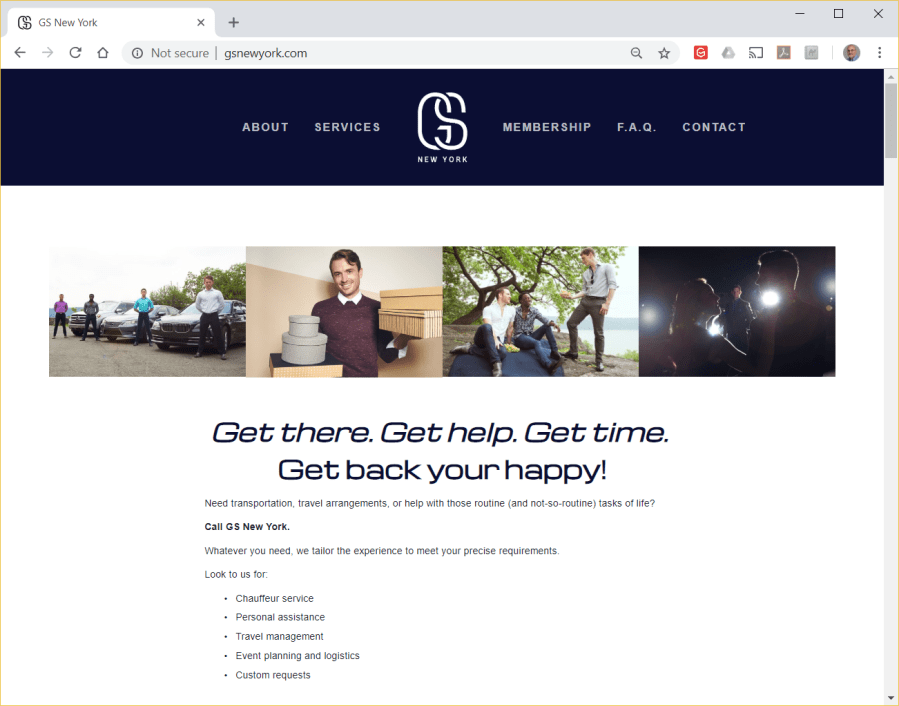 gs new york home page